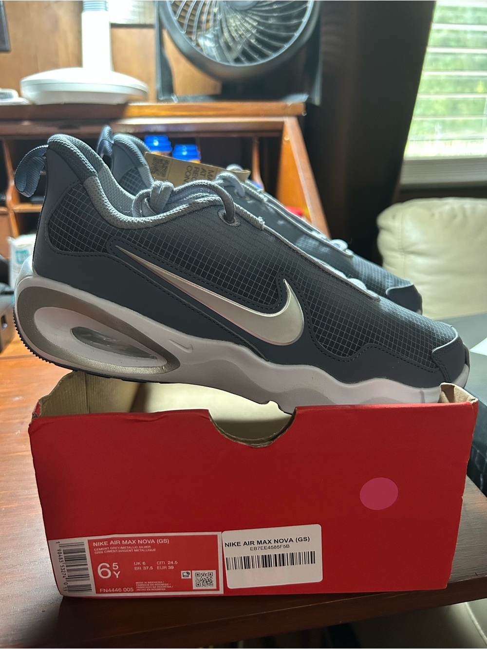 Nike Men’s Air Max Nova — Dark Gray and White